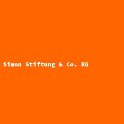 Manufacturer: Simon Stiftung &amp; Co. KG